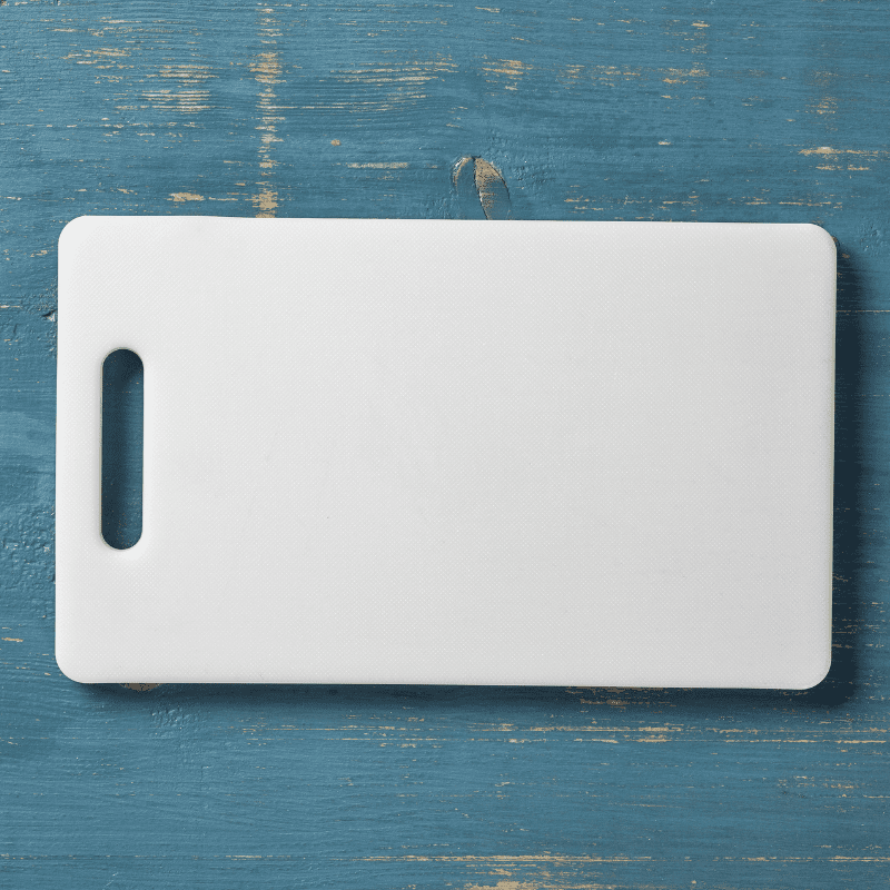 white plastic cutting board